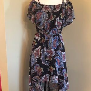 Black Sundress with Colorful Print